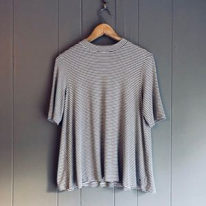 AEO Striped Mock Neck Tee
